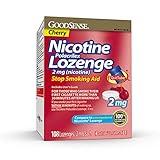 GoodSense Nicotine Polacrilex Lozenge, 2 mg (nicotine), Stop Smoking Aid, Cherry Flavor; quit smoking with cherry nicotine lozenge, 108 Count