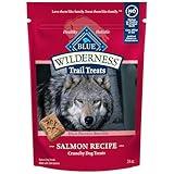 Blue Buffalo Wilderness Trail Treats Crunchy Dog Biscuits, Grain-Free and High-Protein Dog Treats Made with Natural Ingredients, Salmon Recipe 24-oz Bag