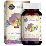 Garden of Life Organics Multivitamin for Women - Women's Once Daily Multi - Whole Food Multi with Iron, Biotin, Vegan Organic Womens Multivitamin for Health, Energy Hair Skin and Nails, 30 Tablets