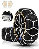 Auto Fixing Snow Chains Tire Chains For Cars Suv Pickup Trucks - Auto Fixing 1 Min Quick Fit AND Easy Installation, Reusable Universal Emergency Traction Snow Chains - Set of 2（HKN140）