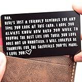 Wallet Card for Dad - Perfect Birthday, Valentine's Day, & Father's Day Gift from Son or Daughter, New Dad Keepsake, Best Dad Ever, Unique Birthday Gifts for Dad, Dad Gifts from Daughter & Son