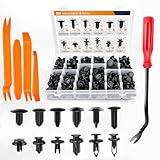 GOOACC - GRC-33 240PCS Bumper Retainer Clips Car Plastic Rivets Fasteners Push Retainer Kit Most Popular Sizes Auto Push Pin Rivets Set -Door Trim Panel Fender Clips for GM Ford Toyota Honda Chrysler