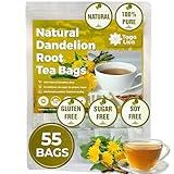 TagalicaTa Premium 55 Dandelion Root Tea Bags, 100% Natural & Pure from Dandelion Root, Eco-Conscious Tea Bags, Dandelion Root Herbal Tea. Dandelion Root Tea. No Sugar, No Caffeine, No Gluten, Vegan.