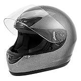 XFMT DOT Adult Motorcycle Flip Up Full Face Helmet Street Dirt Bike ATV Helmets (Carbon Fiber, X-Large)