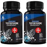 Pharmacist Recommended 2 fer 1 Offer 180ct Testosterone Booster Enhancement by Research Labs. Increase Lean Muscle Energy Strength. Saw Palmetto, Tribulus, Tongkat Ali, Horny Goat Weed, Zinc