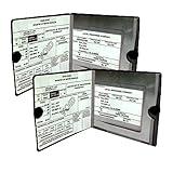 ESSENTIAL Car Auto Insurance Registration BLACK Document Wallet Holders 2 Pack - [BUNDLE, 2pcs] - Automobile, Motorcycle, Truck, Trailer Vinyl ID Holder & Visor Storage - Strong Closure On Each -