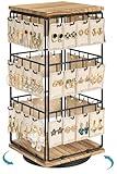 Yoimori 360 Rotating Earring Display Stands for Selling, Earring Rack Display Holder Stand, Jewelry Display for Vendors Selling Earring Cards, Necklaces, Bracelets, Hair Accessories (48 Hooks)