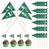 50pcs Golf Toothpick Flags, Mini Golf Themed Toothpick Flags Golf Cocktail Picks Cupcakes Toppers Food Stick Flags for Food Baby 1st Birthday Party Celebration Bar Decorations (Style A)