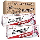 Energizer AA Batteries and AAA Batteries, 24 Max Double A Batteries and 24 Max Triple A Batteries Combo Pack, 48 Count