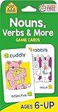 School Zone - Nouns, Verbs & More Game Cards - Ages 6+, Grammar, Parts of Speech, Word-Picture Association, Sentence Structures, and More (School Zone Game Card Series)