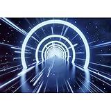 dnldliq 9x6ft Future Tunnel Backdrop Science Fiction Theme Space Interstellar Travel Time Tunnel Photography Background Club Party Space Time Tunnel Decor Banner Adult Kid Portrait Wallpaper