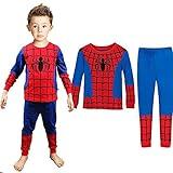 youenyou Toddler Boys Long Sleeve Spiderman Rocket Dinosaur Pajamas Sets Pjs Cotton Sleepwear Infant Kids(111,5T)