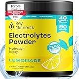 KEY NUTRIENTS Multivitamin Electrolytes Powder No Sugar - Refreshing Lemonade Electrolyte Powder - Sodium & Energy Supplement - Hydration Powder - No Calories - 90 Servings - Made in USA