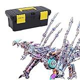 3D Metal Puzzle Dragon Mechanical Model, 1390+PCS 3D Steampunk Metal Toys 3D Jigsaw Puzzle Creative Desk Ornament DIY Assembly Kits for Teens & Adult