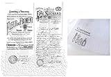 Tim Holtz Stampers Anonymous French Marketplace Cling Stamp Set (CM071), Vintage Design, Curations March 2025 Collection, Carnora Mesh Storage Bag