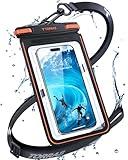 TORRAS IPX8 Waterproof Phone Pouch Floating, Underwater Screen Touchable, Waterproof Phone Case with Lanyard for iPhone 16 Pro Max 15 14 13 S24, Cell Phone Dry Bag Cruise Ship Essentials 7.0'', Black