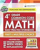 4th Grade Common Core Math: Daily Practice Workbook - Part I: Multiple Choice | 1000+ Practice Questions and Video Explanations | Argo Brothers (Next Generation Learning Standards Aligned (NGSS))