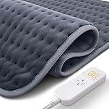 Ultra-Wide Microplush Heating Pad - 20"x24" Electric Heating Pad for Back, Neck, Shoulder Pain and Cramps - Moist Heat Option, Machine Washable, Auto-Off - Gifts for Women, Men, Mom, Dad, Christmas