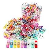 Otylzto Sewing Clips, 100 Pcs with Plastic Box, Premium Quilting Clips for Supplies Crafting Tools, Assorted Colors Plastic Clips for Crafts,Sew Clip,Sew Clips,Sewing Notions