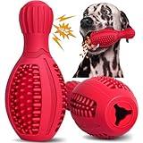 TonyEst Treat Dispensing Dog Toys, Interactive Dog Treat Puzzle Toy for Large Dogs, Durable Rubber Dog Chew Toys to Keep Them Busy, Squeaky Dog Toys for Aggressive Chewers Medium/Large Breeds