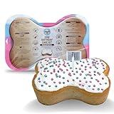 Puppy Cake Dog Birthday Cake Kit – Cake Mix, Icing Mix, Candle and Swirl Tri Color Silicone Pan, Peanut Butter Flavor – Bake or Microwave – Perfect for Celebrating Your Dog’s Special Day – Made in USA