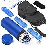 WeeBH 62H Insulin Cooler Travel Case, Medical Cooler,TSA Approved, 3-7 Pens Diabetes Travel Case for Insulin Pens & EpiPens, with Diabetic Travel Bags,Thermometer, 3 Gel Ice Packs, Anti-Freezing Bag