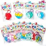 JOYIN 30 Packs Valentine’s Day Gift Cards with Heart Pop Bubble Keychain, Mini Pop Squeeze Toys, Stress Relief Fidget Toys for Kids Valentine's Party Favors, Classroom Exchange and Game Prizes