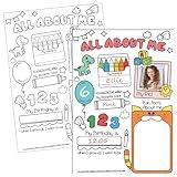 All About Me Posters Elementary, 20 Pcs All About Me Posters, Student of The Week Poster, Kindergarten Preschool Elementary Classroom Must Haves, Teacher Essentials, Teacher Supplies for Classroom
