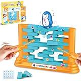 Penguin Board Games Toys Puzzle Table Games Two-Player Building Pushing Walls for Parent-Child Interaction Montessori Toy,Board Games for Kids Ages 4 5 6 7 8-12