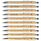 Ctsotmybs Christian Inspirational Pens With Bible Verse Stylus Ballpoint Pens Black Ink Bulk Motivational Christian Gifts for Women Men Bible Study Supplies for The Office Gifts 10 Count