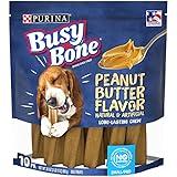 Purina Busy Bone Made in USA Facilities, Long Lasting Small/Medium Breed Adult Dog Chews, Peanut Butter Flavor - 10 ct. Pouch