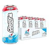 GHOST Energy Drink - 12-Pack, 'Merica Pop, 16oz Cans - Energy & Focus & No Artificial Colors - 200mg of Natural Caffeine, L-Carnitine & Taurine - Gluten-Free & Vegan
