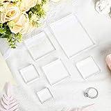 Amyhill 6 Pcs Acrylic Blocks Wedding Flat Lay Props Acrylic Styling Block Photography Clear Stamp Display Block Set Props Wedding for Scrapbooking Crafts(Square)