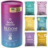 Body Restore Shower Steamers Aromatherapy 6 Pack - Christmas Gifts for Women, Stocking Stuffers, Birthday Gifts for Mom, White Elephant Gift, Travel Essentials, Bath Bombs - Bloom