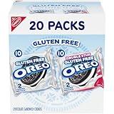 OREO Gluten Free Original & Double Stuf Chocolate Sandwich Cookies Variety Pack, Gluten Free Cookies, 20 Snack Packs (2 Cookies per Pack)