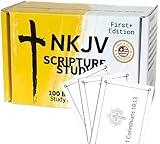 Agape Scripture Memory Cards 100 NKJV Bible Verse Flashcards, Adults & Kids, Perfect for Bible Study, Memorization, and Christian Education, Pocket-Sized, Durable, Faith Learning Gift (NKJV)