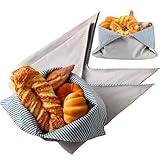 Huhumy 3 Pcs Linen Bread Bags for Homemade Reusable Bento Origami Container and Saver Bread Keeper Bag for Food Baking Sourdough Bakery Picnic Wrapping Camping 15.8'' x 13.8''