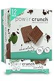 Power Crunch Protein Wafer Bars, High Protein Snacks with Delicious Taste, Chocolate Mint, 1.4 Ounce (12 Count)