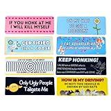 YJ PREMIUMS 10PC Funny Car Bumper Magnets | Magnetic Auto Bumpers Magnet Decals for Cars Vehicle Fun Cute Joke Hilarious Gag Humor Im Sorry Let Me Merge Honk Certified Silly Goose for Adults Gifts