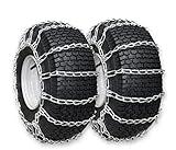 OakTen Set of 2 Tire Chains 3.40/3.00x5 for Snow Blowers and Snow Throwers, 2-Link Design for Enhanced Traction