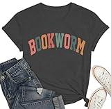 Bookworm Tshirt for Women Book Lover T-Shirts Book Shelf Shirt Funny Graphic Tees Cute Top Book Club Tee Tops