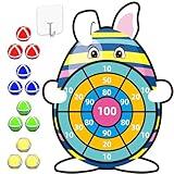 Easter Basket Stuffers, 30” Large Bunny Dartboard Game with 12 Sticky Balls, Easter Eggs Fillers, Easter Baskets for Kids Boys Girls Toddlers Gifts Party Favor Supplies Decorations