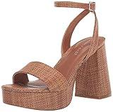 Marc Fisher Women's SADEL Wedge Sandal, Cognac 210, 7