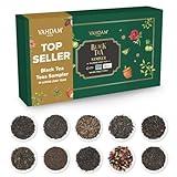 VAHDAM, Assorted Black Tea Loose Leaf Tea Gift Set (10 Flavor, 50+ Servings) Christmas 2024 Gift Ideas for Women & Men | Directly Sourced From Assam and Darjeeling | Resealable Ziplock Pouch