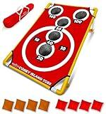 SWOOC Games - Coney Island Toss - Arcade Style Cornhole Board Set w/Carrying Case & 15+ Games - Corn Hole Games for Adults - Kids Bean Bag Toss Game - Kids Cornhole Set with Bags - Outdoor Yard Games