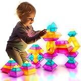 Building Block Sets for Toddlers 2 3 4 5 6 Year Old | 30 Pcs Pyramid Stacking Blocks Toys for Boys Girls | STEM Preschool Educational Light Table Toys Gifts for Toddlers Kids Age 2-4 3-5