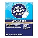 Alka-Seltzer Plus Severe Cold - Sparkling Original Powerfast Fizz Effervescent Common Cold Tablets, Sinus Congestion, Runny Nose, and Dry Cough, 36CT, Packaging May Vary