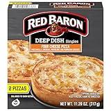 Red Baron Deep Dish Singles 4 Cheese Pizza, 11.2 oz (frozen), 2 count (Pack of 1)