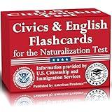 Civics and English flashcards to study for the US citizenship test with all 100 USCIS illustrated questions and answers for American civics and English proficiency exams