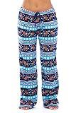 6339-10129-3X Just Love Women's Plush Pajama Pants - Petite to Plus Size Pajamas,Navy / Aqua - Reindeer Fairisle,3X Plus